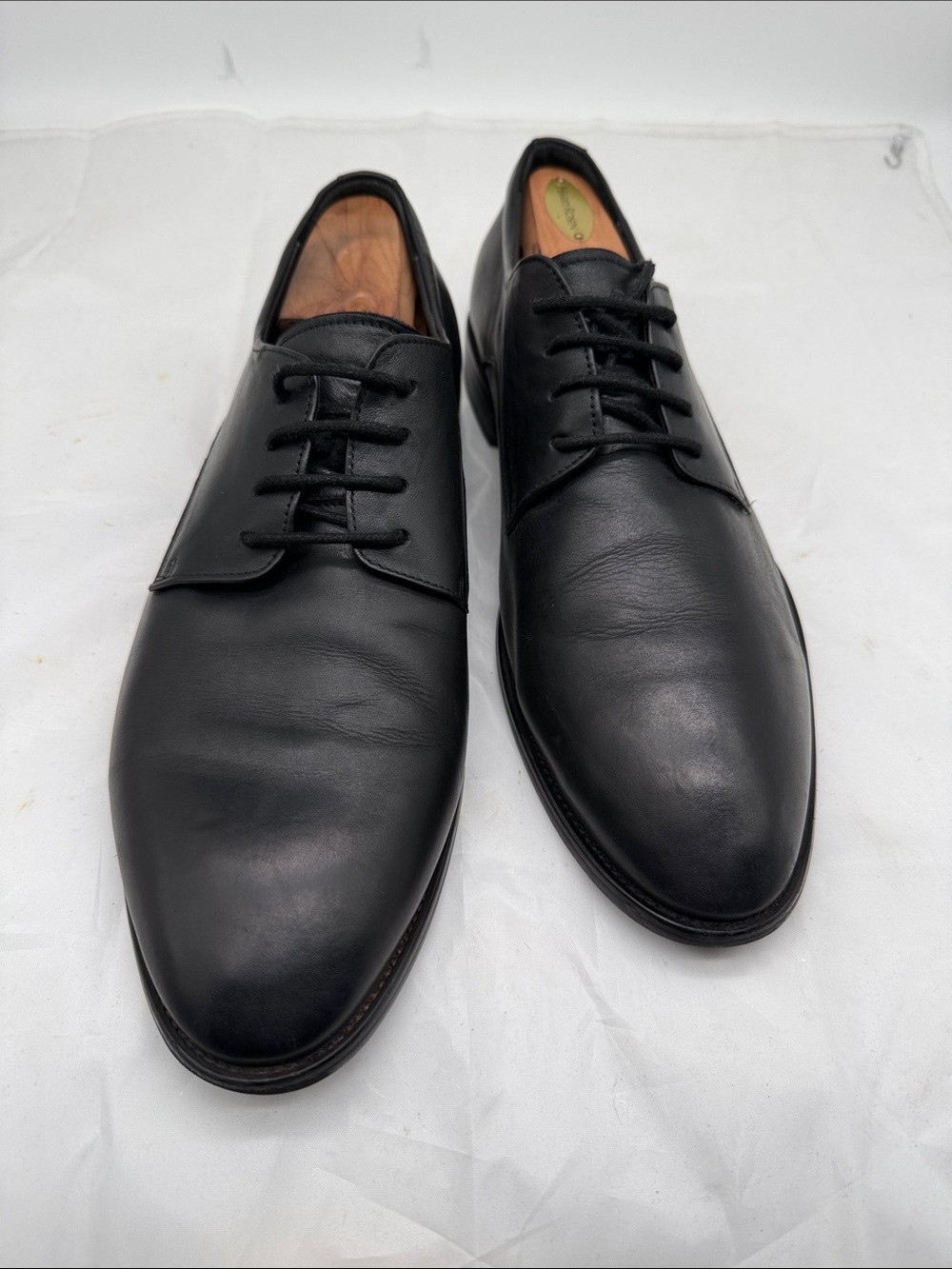 Prada Men's Black Leather Derby Shoes